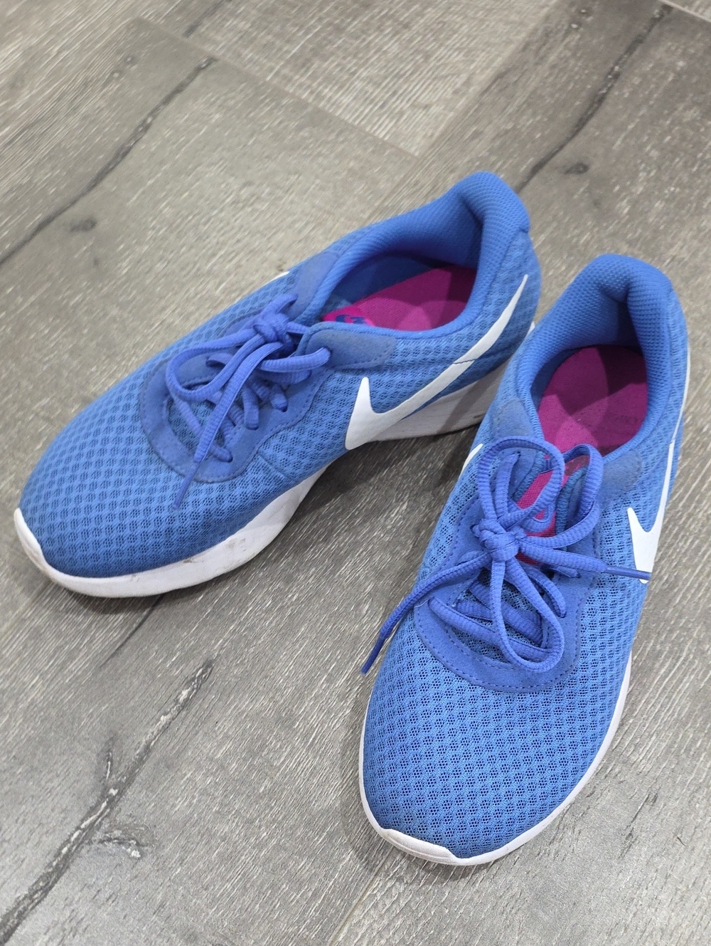 Nike Women’s Blue Mesh Sneakers with White Swoosh